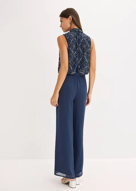 Jumpsuit med perlebroderi, bonprix