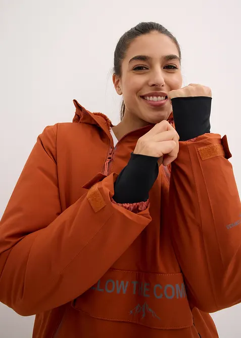 Vanntett funksjonsanorakk med fleecef&ocirc;r, bonprix