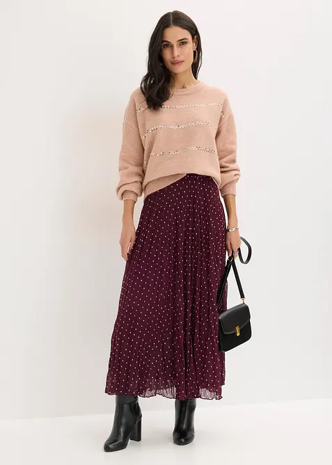 Chiffonskjørt i chrash look, bonprix