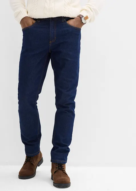 Classic Fit-jeans med linning som er elastisk i sidene, Straight, bonprix