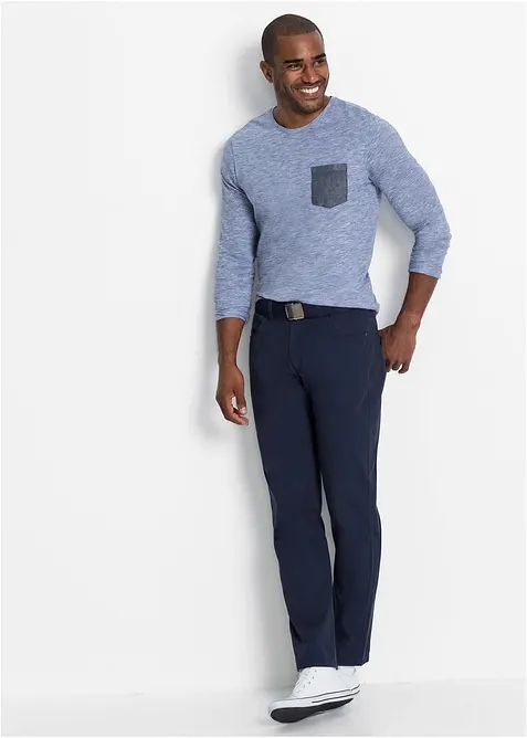 Regular Fit-twillbukse i 100% bomull, Straight, bonprix