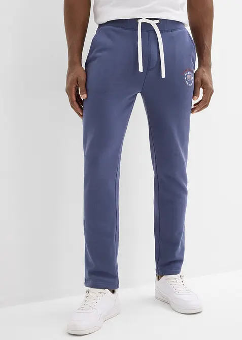 Joggebukse av 100% bomull med sporty detaljer, bonprix
