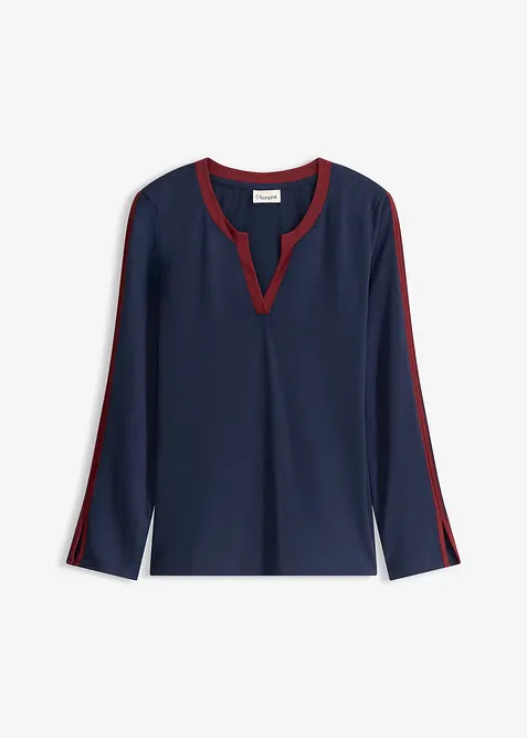 Langermet topp med splitt, bonprix