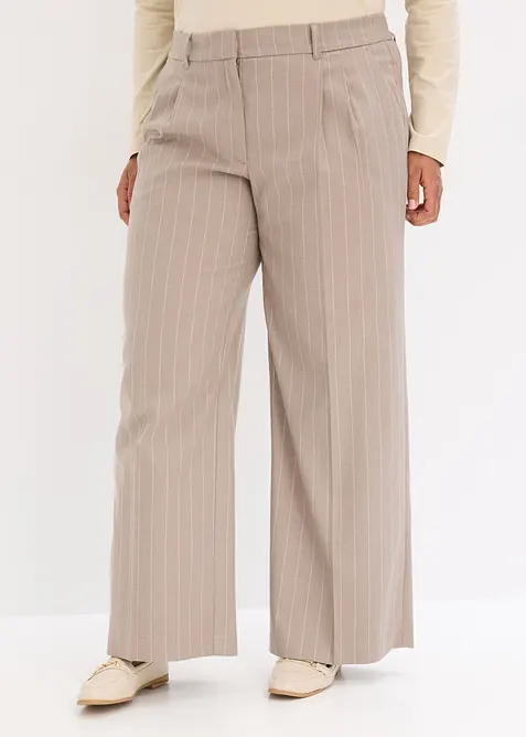 Vid bukse med n&aring;lestripe-m&oslash;nster, bonprix