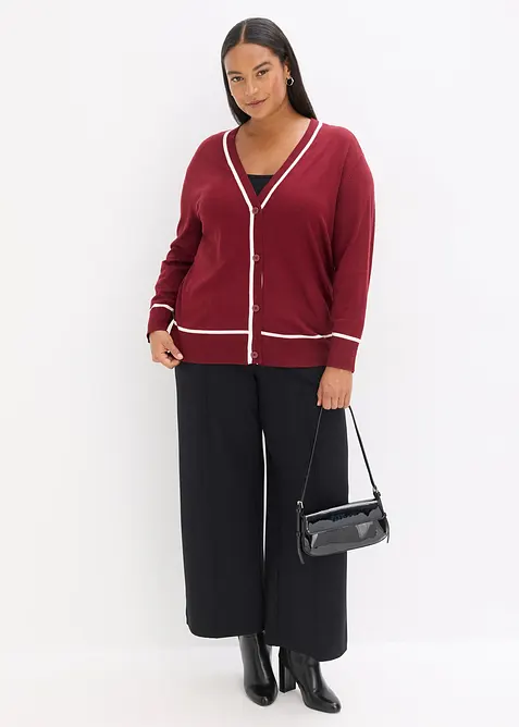 Cardigan med V-hals, bonprix