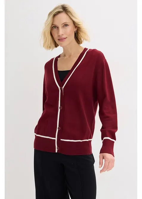 Cardigan med V-hals, bonprix