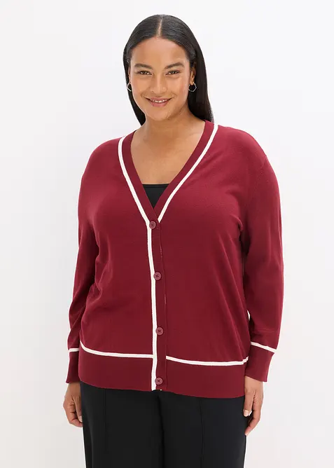 Cardigan med V-hals, bonprix