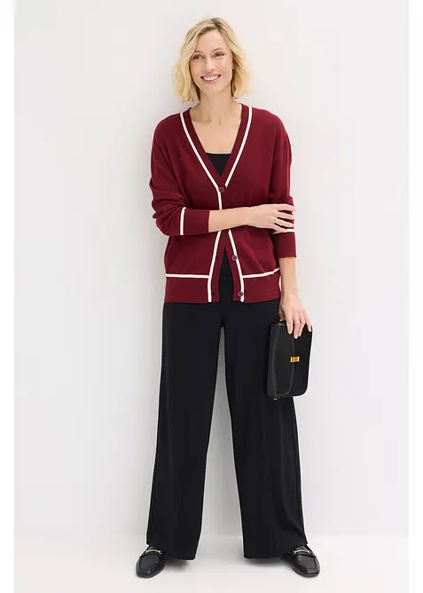 Cardigan med V-hals, bonprix