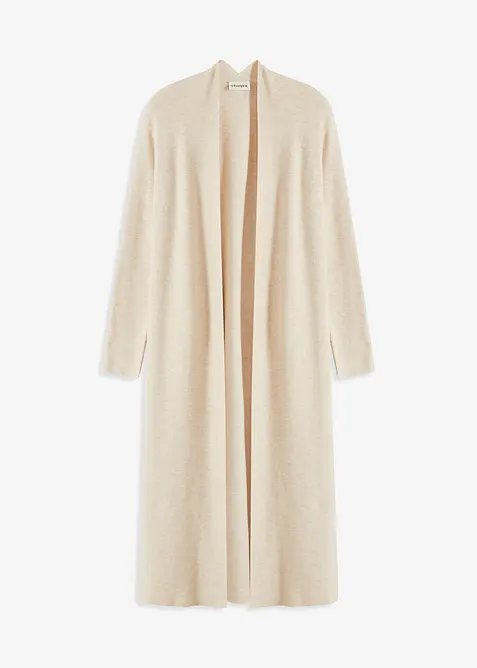 Lang strikkejakke med viskose, bonprix