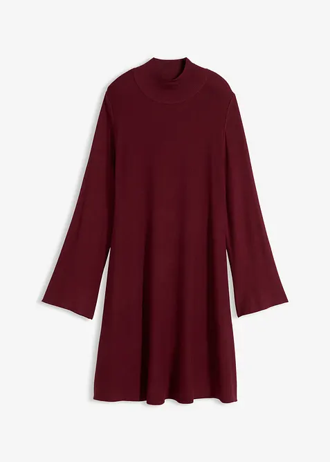 Strikket kjole i viskosemiks og A-fasong, bonprix