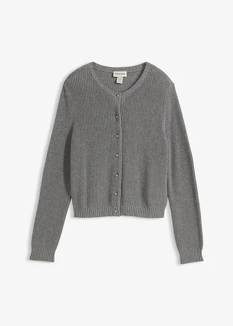 Cardigan med ull og fine knapper, bonprix