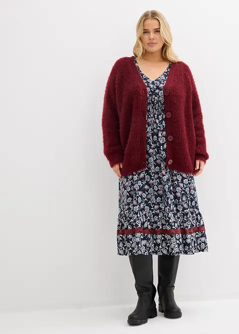 Cardigan i grov ribbestrikk, bonprix