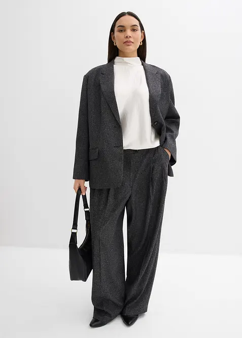 Oversized blazer i tynn viskosemiks, bonprix