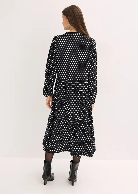 Midikjole i lett viskose, bonprix