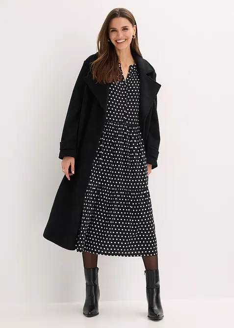 Midikjole i lett viskose, bonprix