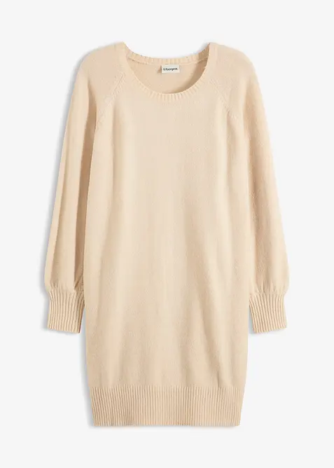 Kort, strikket kjole, bonprix