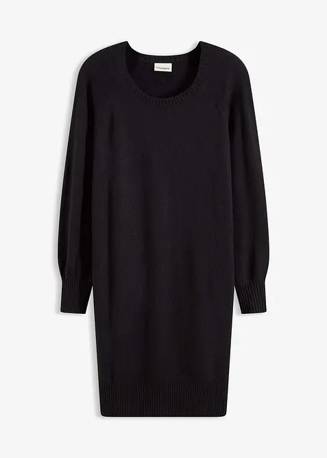 Kort, strikket kjole, bonprix