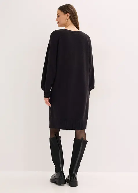 Kort, strikket kjole, bonprix