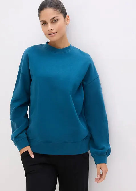 Oversized sweatshirt i 100% bomull, bonprix