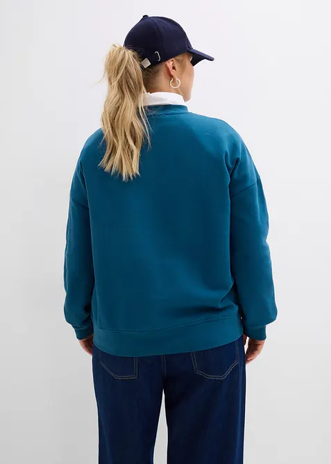 Oversized sweatshirt i 100% bomull, bonprix