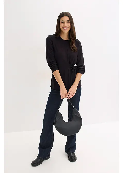 Langermet topp i myk viskosemiks, bonprix