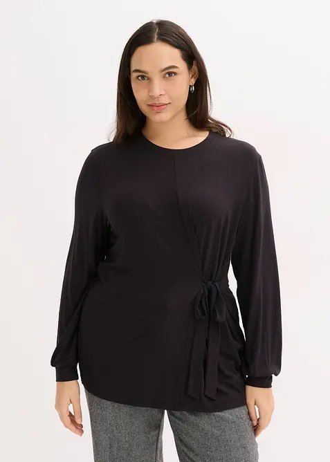 Langermet topp i myk viskosemiks, bonprix