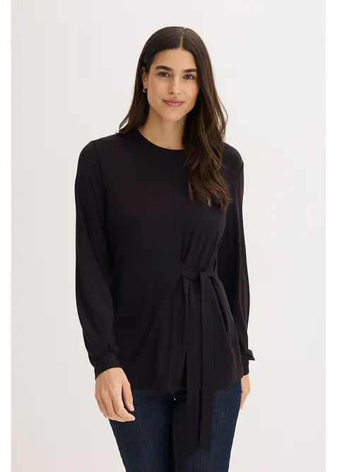 Langermet topp i myk viskosemiks, bonprix