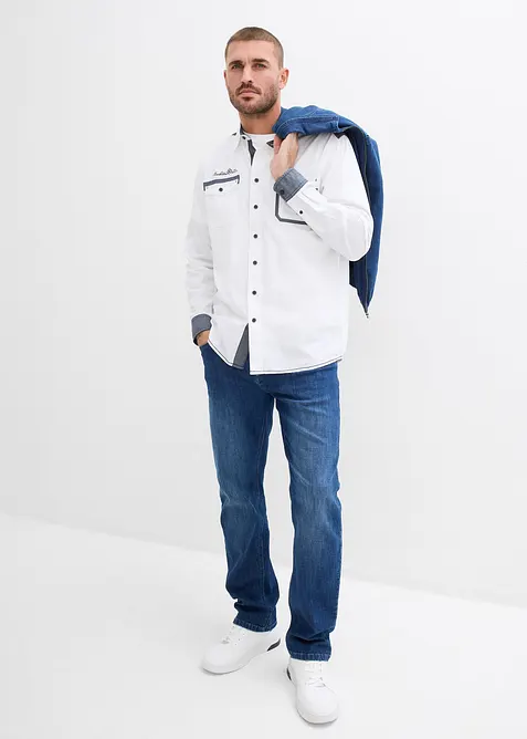 Langermet skjorte i 100% bomull, bonprix