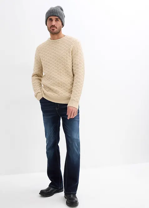 Classic Fit stretch-jeans med komfortlinning, Bootcut, bonprix