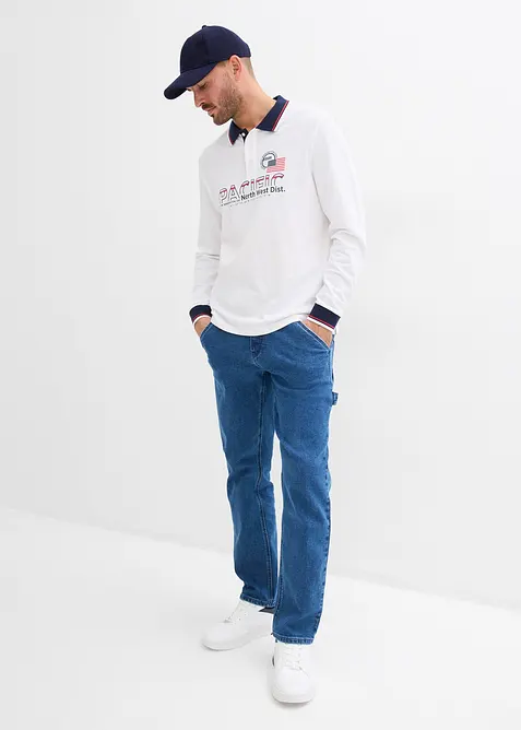 Relaxed fit Carpenter-jeans med komfortlinning, Straight, bonprix