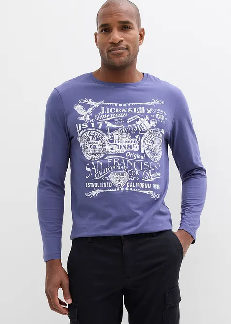 Langermet topp i &oslash;kologisk bomull, bonprix