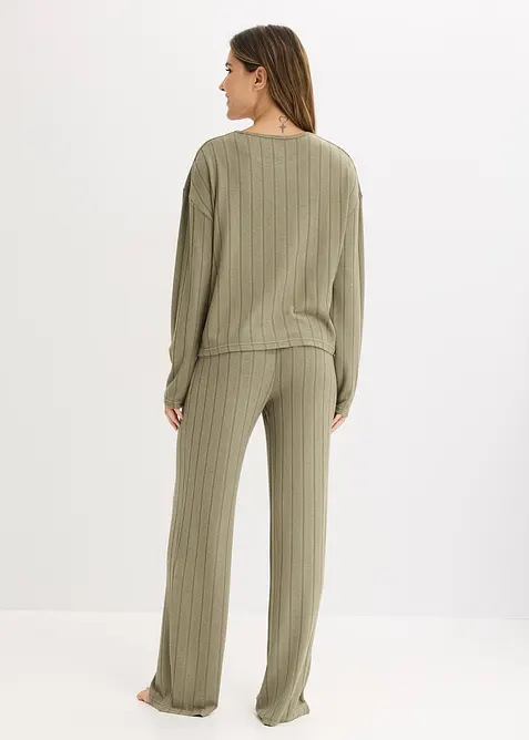 Kosedress i mykt, ribbet materiale, bonprix