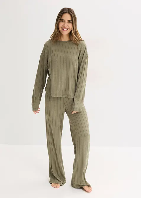 Kosedress i mykt, ribbet materiale, bonprix