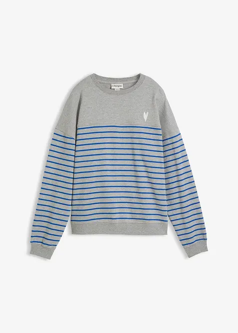 Oversized sweatshirt av bomullsmiks, bonprix