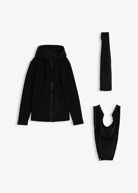 4-i-1-fleecejakke med babyinnfelling og b&aelig;refunksjon foran og bak, bonprix