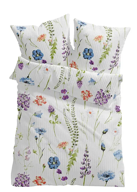 Sengesett med blomster, bonprix