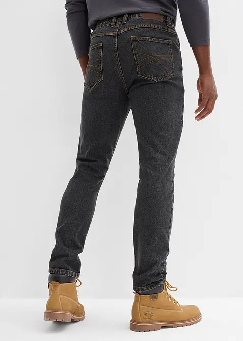 Classic Fit-jeans med linning som er elastisk i sidene, Straight, bonprix