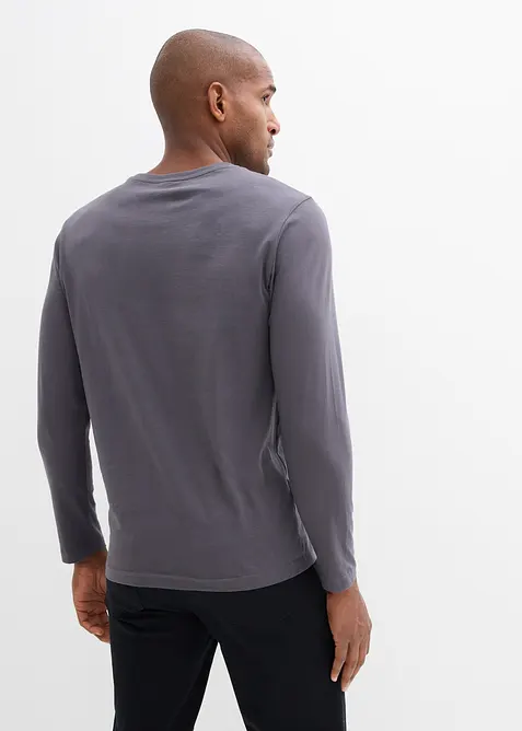 Langermet topp i &oslash;kologisk bomull, bonprix