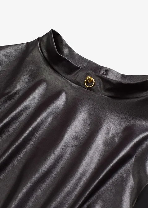 Stringbody ouvert i wetlook, bonprix