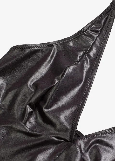 Catsuit ouvert i wetlook, bonprix