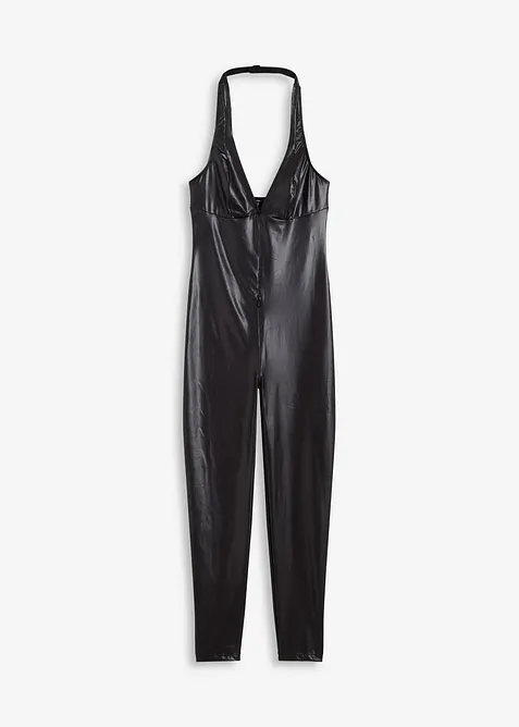 Catsuit ouvert i wetlook, bonprix