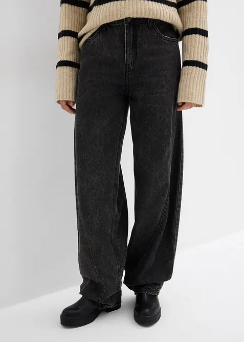 Ballong-jeans, Mid Waist, bonprix