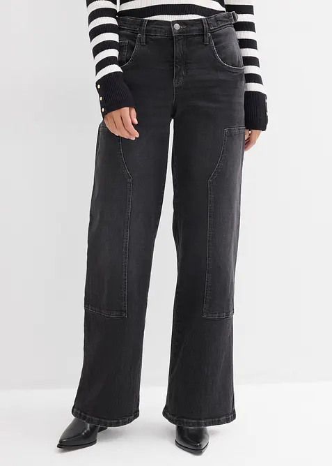 Wide Leg-jeans Mid Waist, bonprix