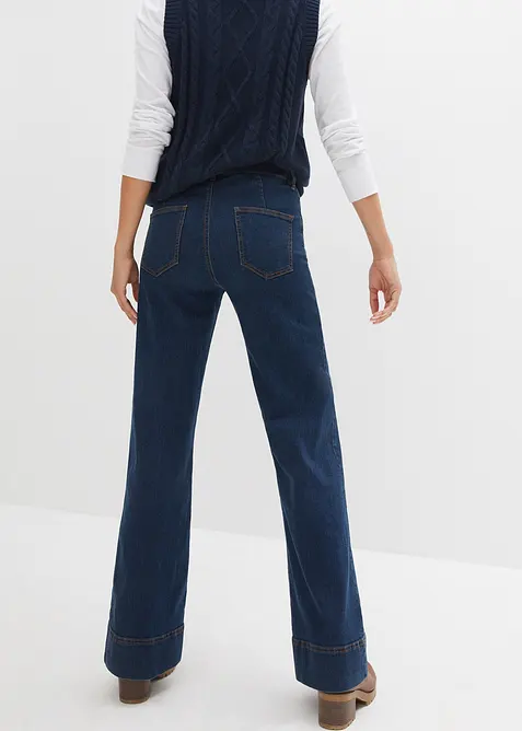 Wide Leg-jeans Mid Waist, Komfort-stretch, bonprix