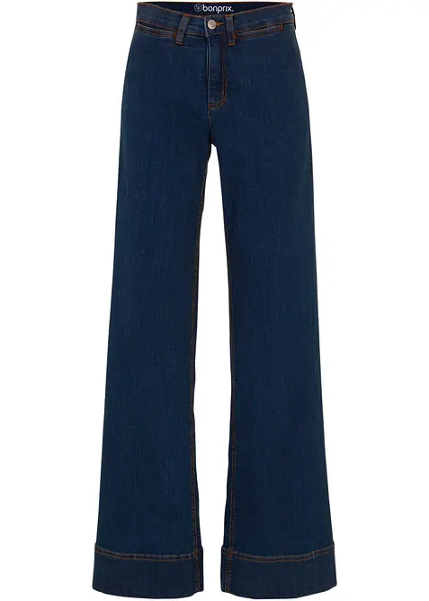 Wide Leg-jeans Mid Waist, Komfort-stretch, bonprix