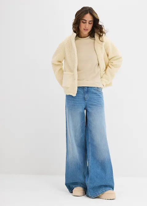 Langermet topp med økologisk bomull (2-pack), bonprix