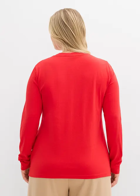 Langermet topp med økologisk bomull (2-pack), bonprix