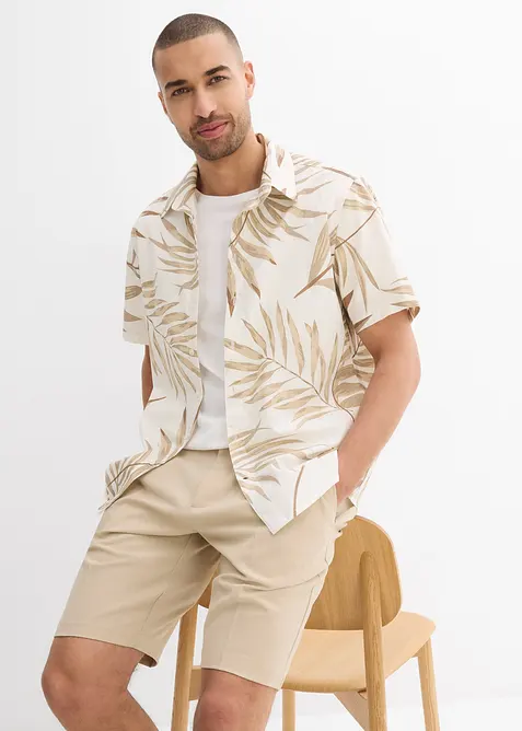 Kortermet skjorte i &oslash;kologisk bomull, bonprix