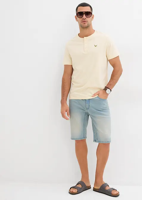 Bermudashorts i denim med stretch og forsterket skritt, Regular Fit, bonprix