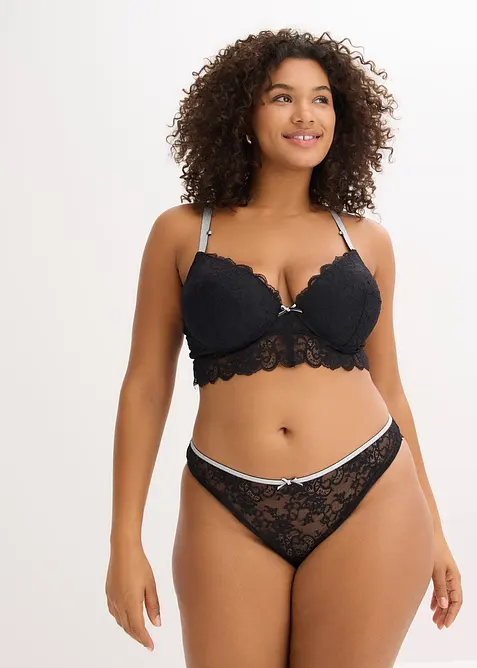 Vattert BH med glitrende skulderbånd, bonprix